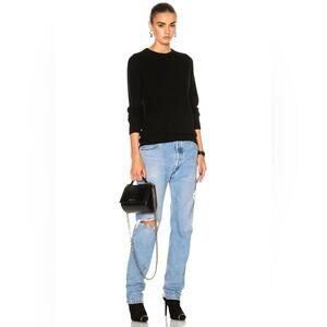 Equipment Sloane Crew Neck Black Cashmere Pullover Sweater Womens Size M